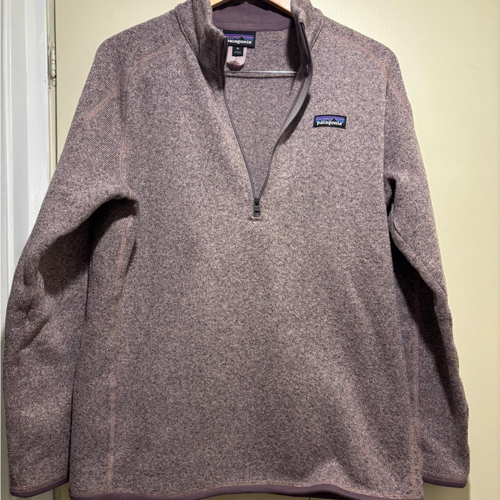 Patagonia Women’s Half Zip-Up Sweater in Heathered Purple